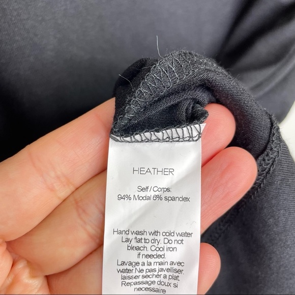 Heather by Bordeaux Long Sleeve Mock Neck Tee, Large - Picture 5 of 8